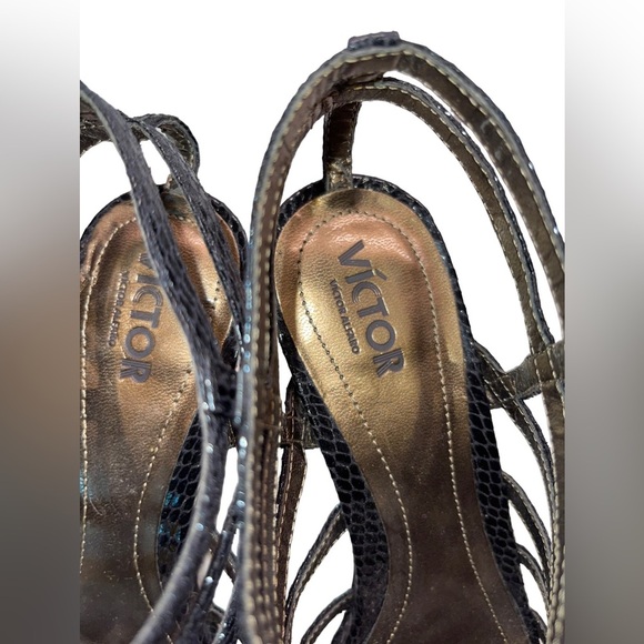 Victor Alfaro - Strappy black stilettos - size 6 - Picture 6 of 7